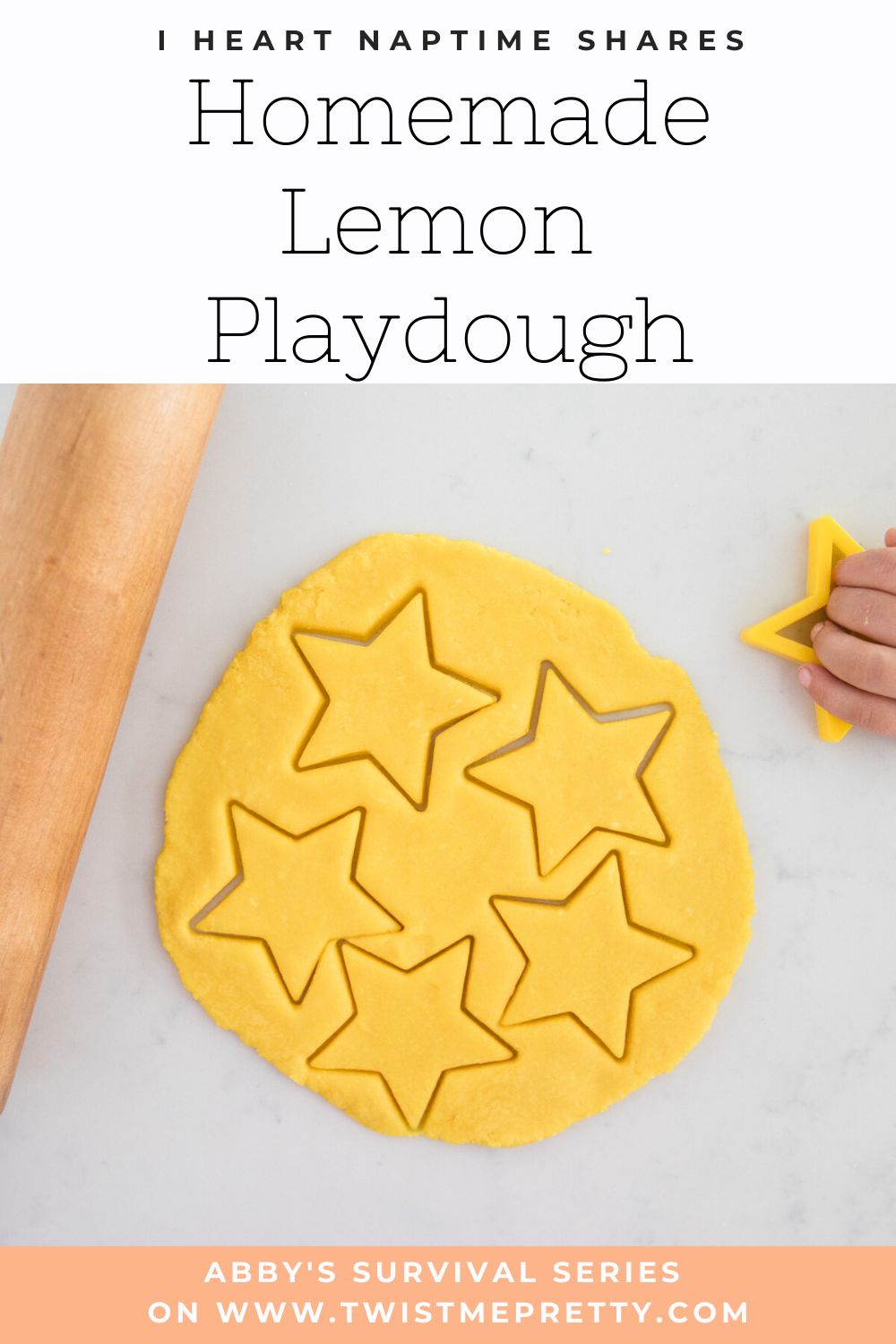 I Heart Naptime's Homemade Lemon Playdough Recipe www.TwistMePretty.com