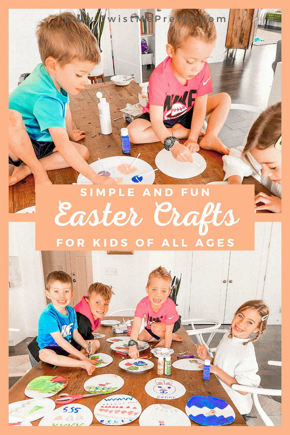 Simple and Fun Easter Crafts For Kids of all ages. www.twistmepretty.com