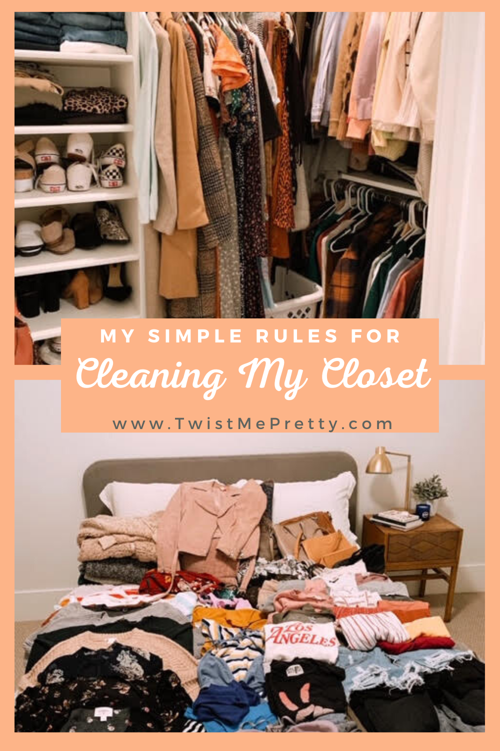 My simple rules for cleaning my closet each season. www.twistmepretty.com