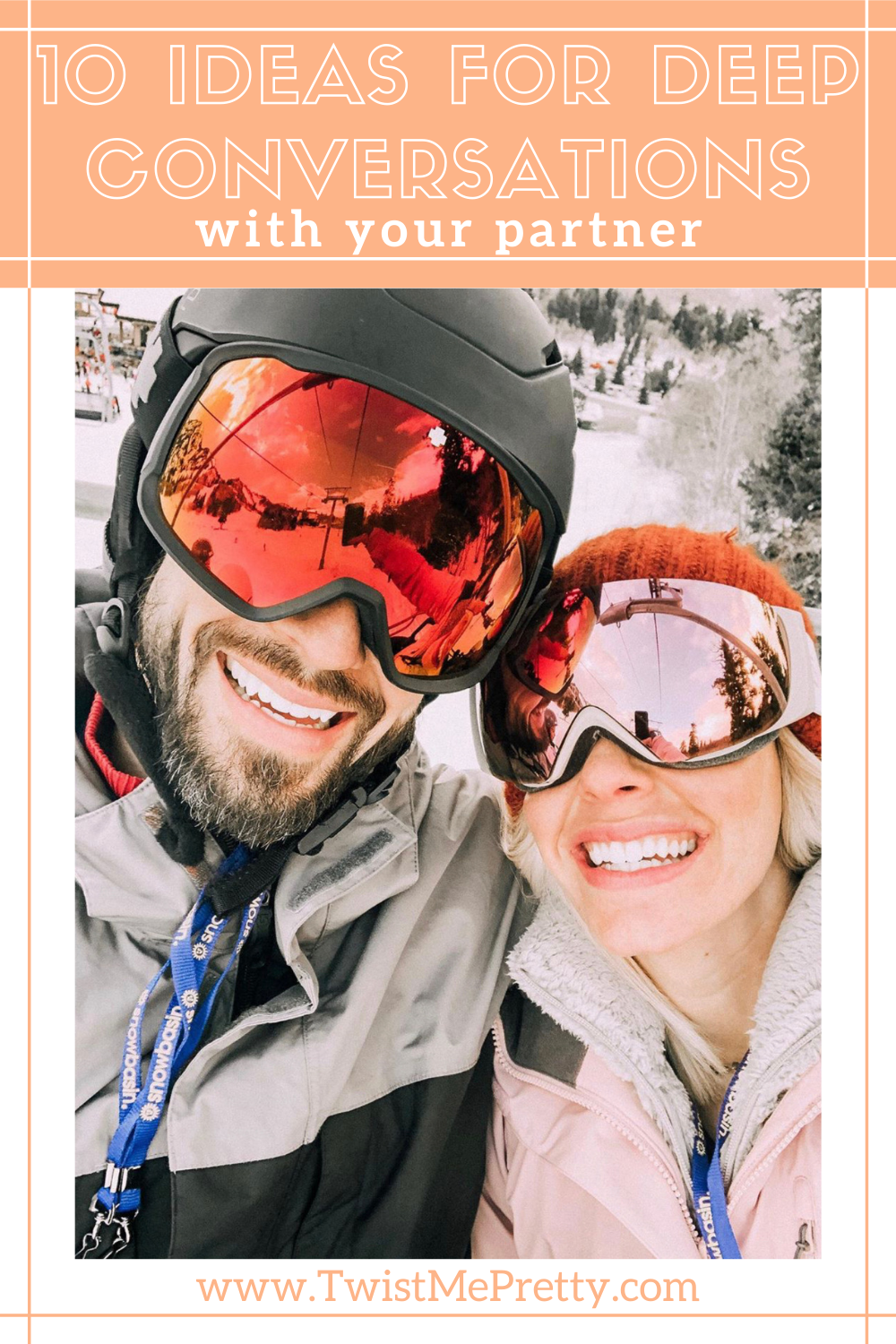 10 ideas for deep conversations with your partner. www.twistmepretty.com