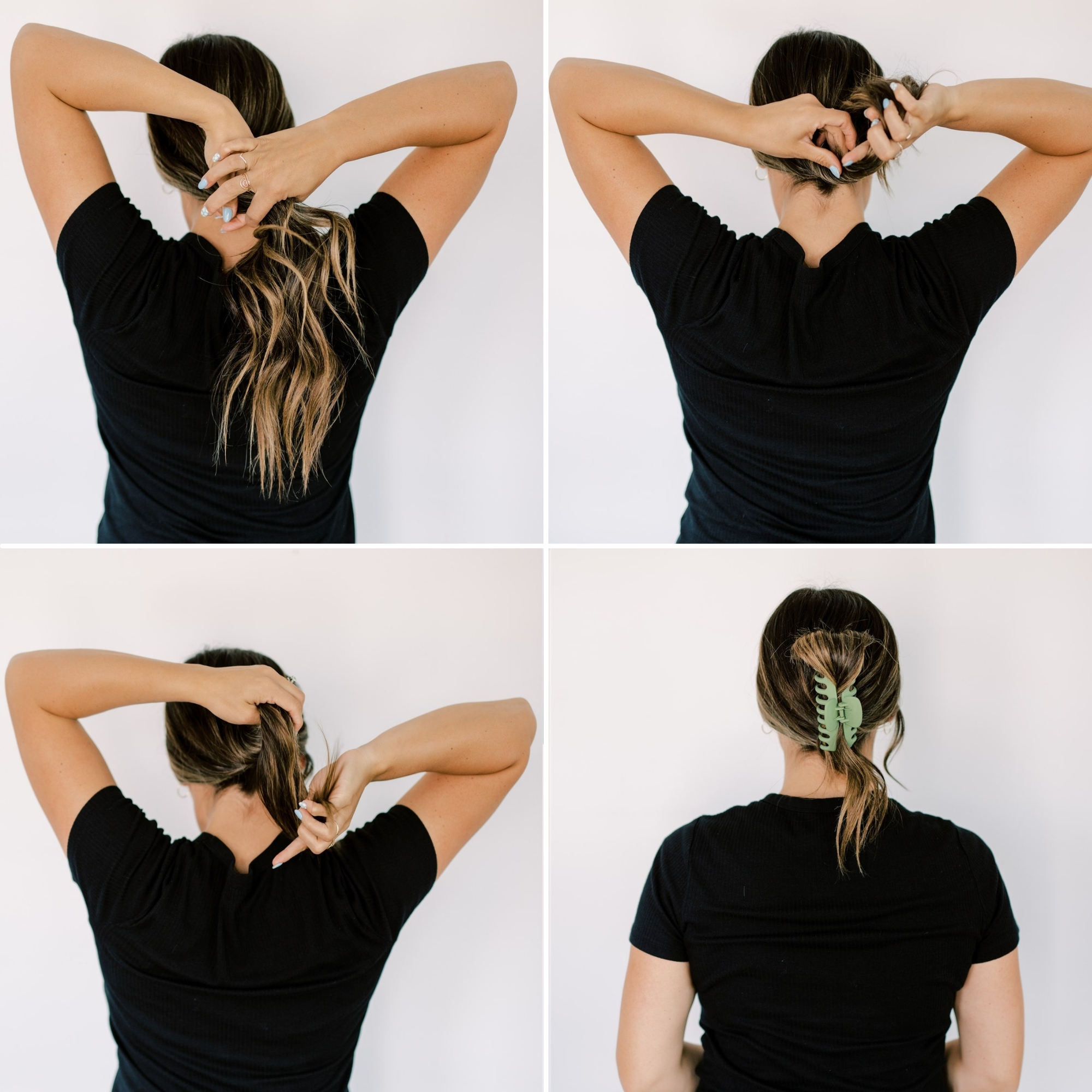 How To Put Your Hair Up In A Claw Clip For Beginners - Slow Talk Through 