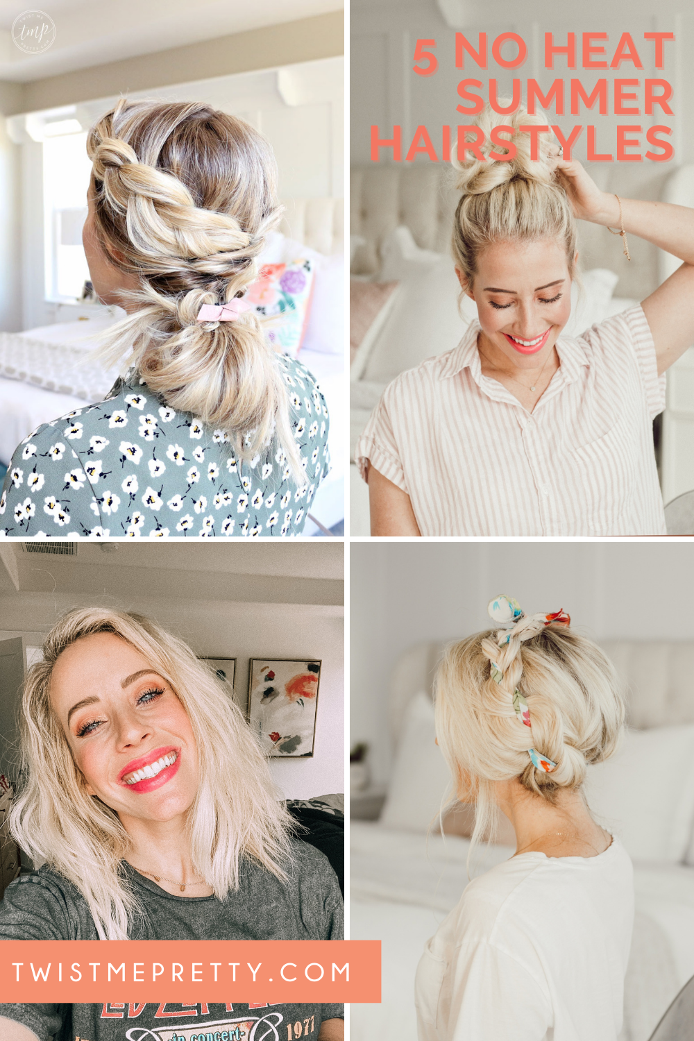 Quick  Easy No Heat Hairstyles  Back to School  No heat hairstyles  Easy hairstyles Easy hairstyles for school
